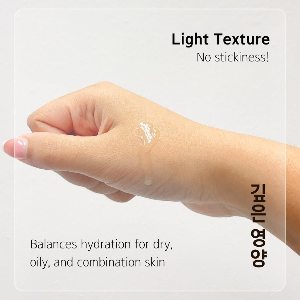 Lightweight, fast-absorbing texture of 7 Journeys Antarctic Timeless Serum on hand