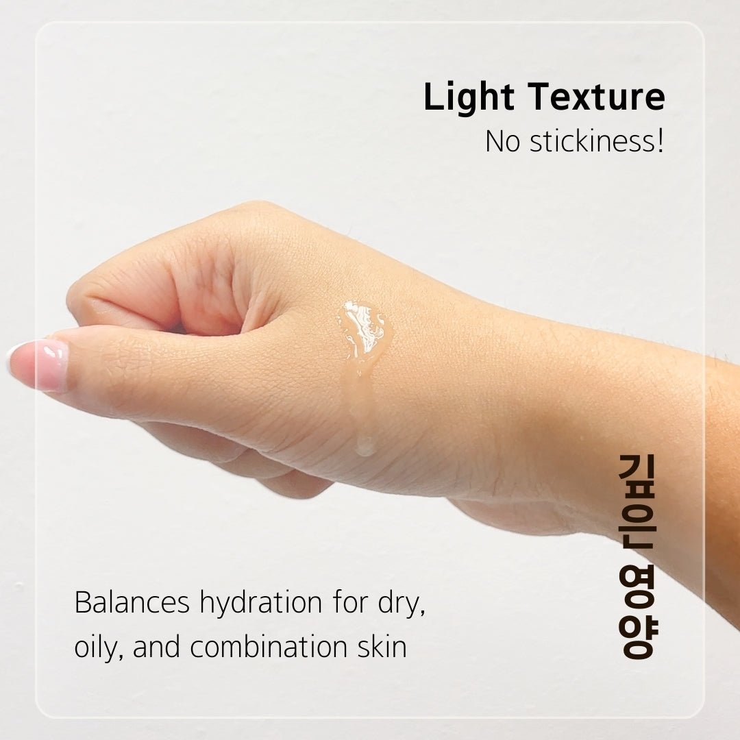 Lightweight, fast-absorbing texture of 7 Journeys Antarctic Timeless Serum on hand