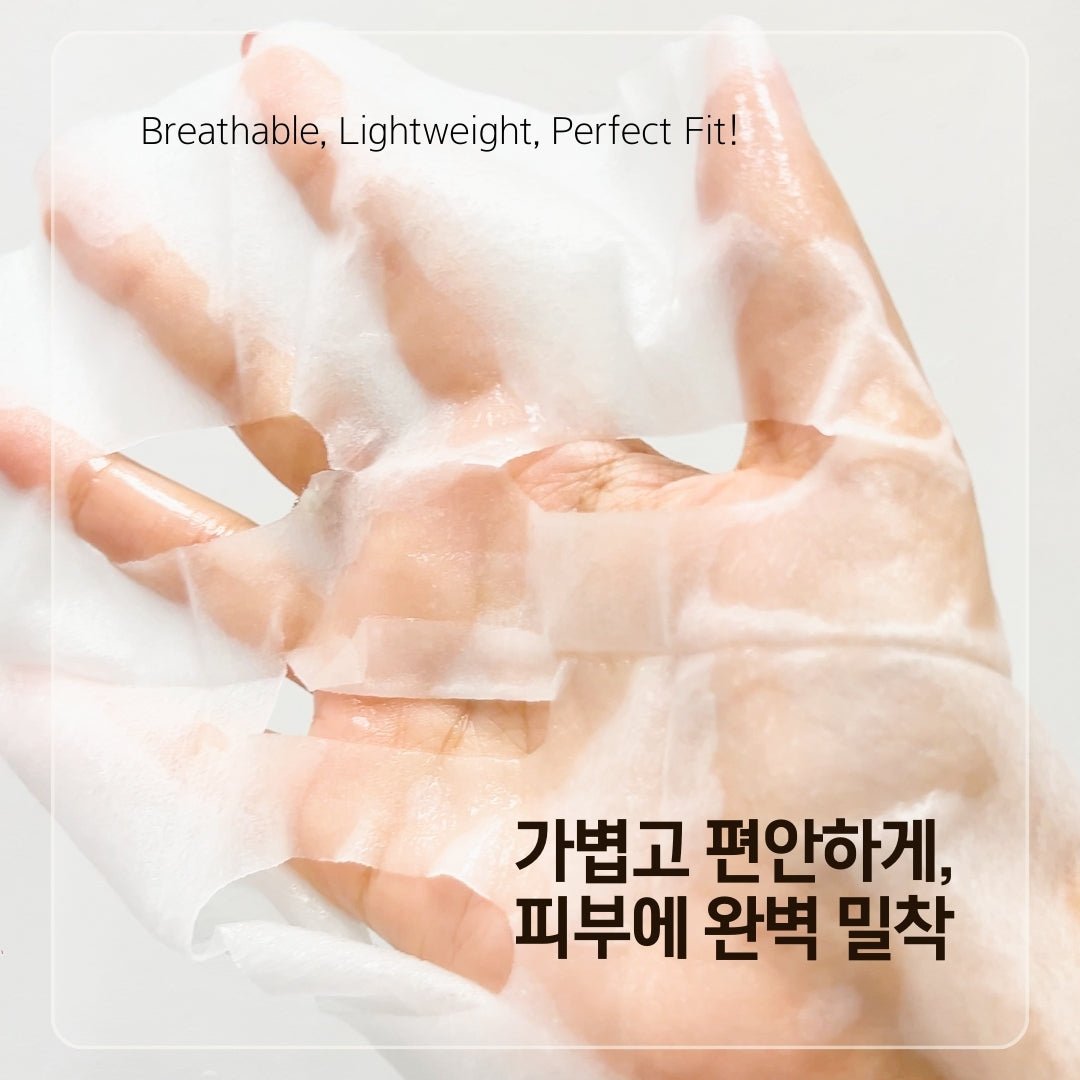 Close-up of lightweight, hydrating mask texture for refreshed skin